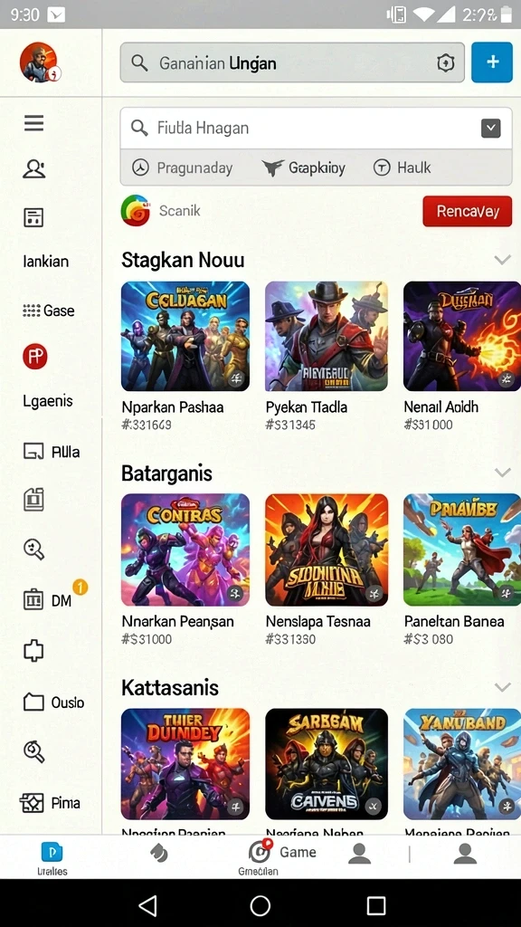 Tampilan awal yang menawan dengan desain interaktif.