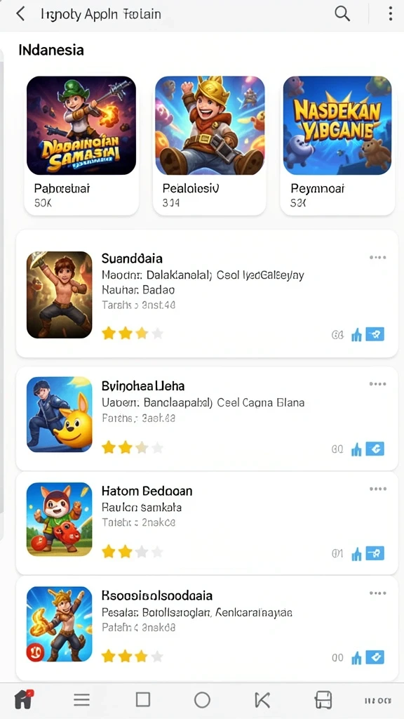 Berbagai pilihan permainan yang menantang.
