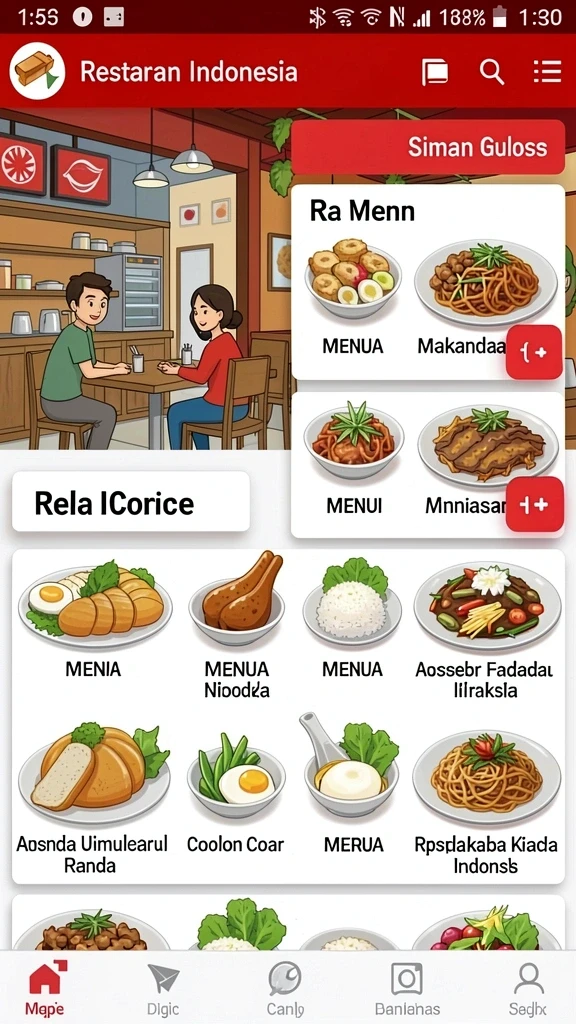 Berinteraksi dengan pemain lain dalam mode kompetisi.