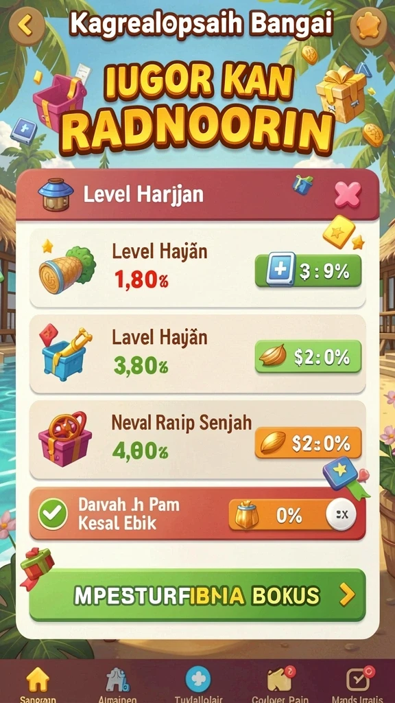 Banyak karakter dan item untuk dipilih.
