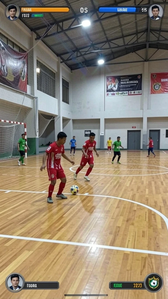 Tangkapan layar menunjukan karakter utama dalam aksi penuh semangat.