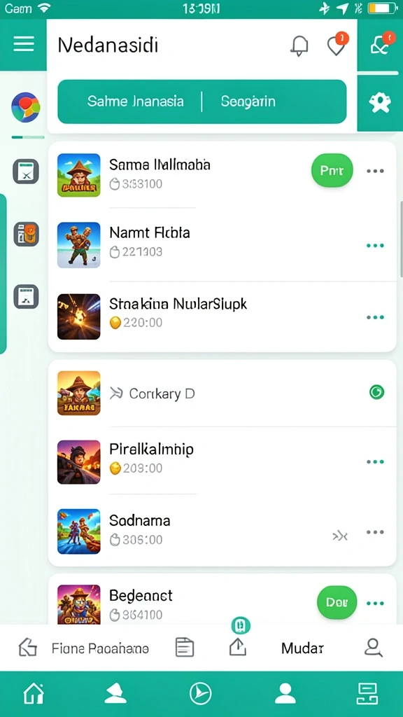 Tampilan awal JJ62 yang menarik dan ramah pengguna.