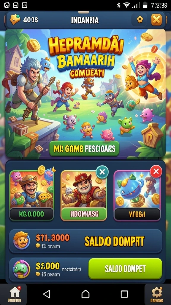 Pengguna sedang memilih permainan di JOYPUTAR.