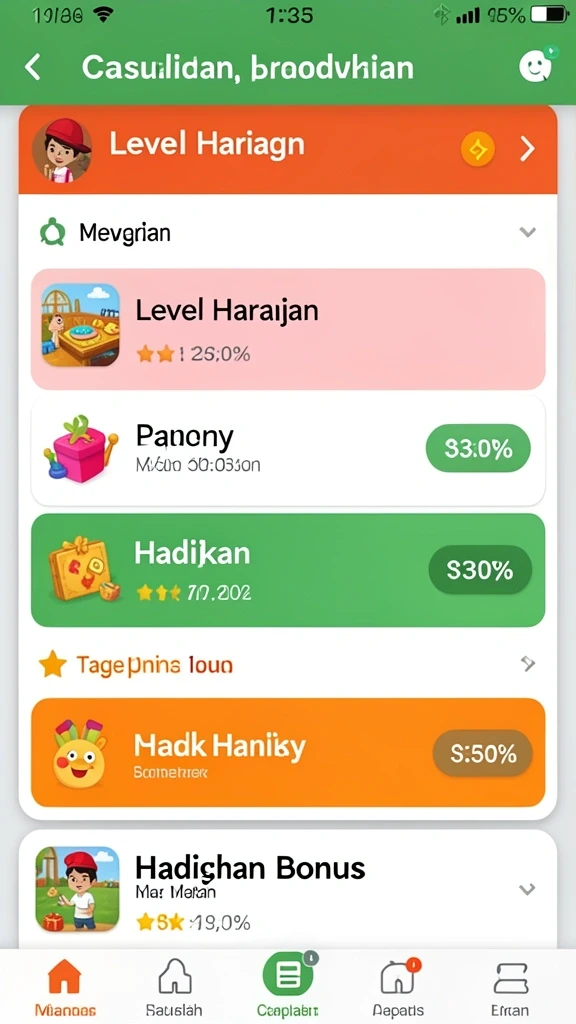 Tampilan utama KAMARTOTO dengan berbagai pilihan permainan.