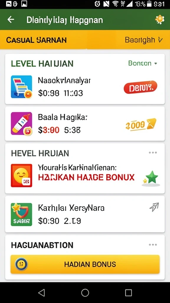 Mode balapan yang seru dengan tantangan yang berbeda.