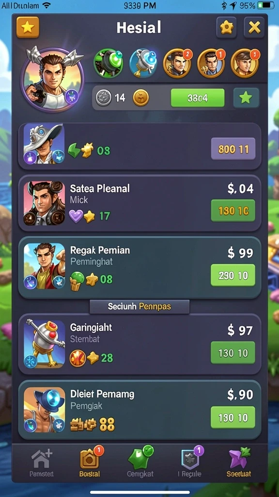 Tampilan awal permainan yang menarik perhatian.