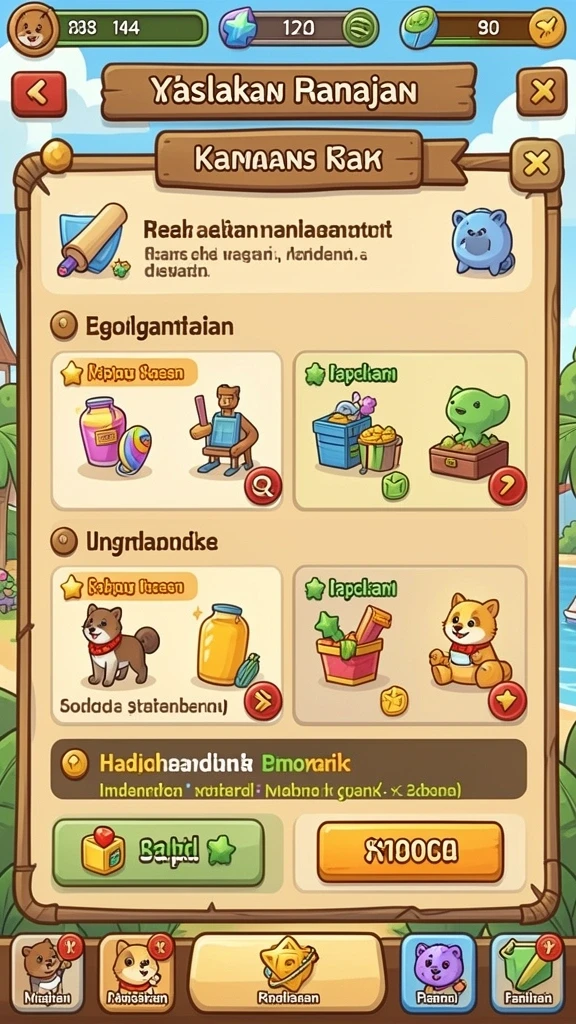 Tangkapan layar menampilkan antarmuka permainan yang menarik.