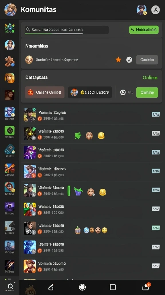Fitur chat yang memungkinkan interaksi antara pemain.