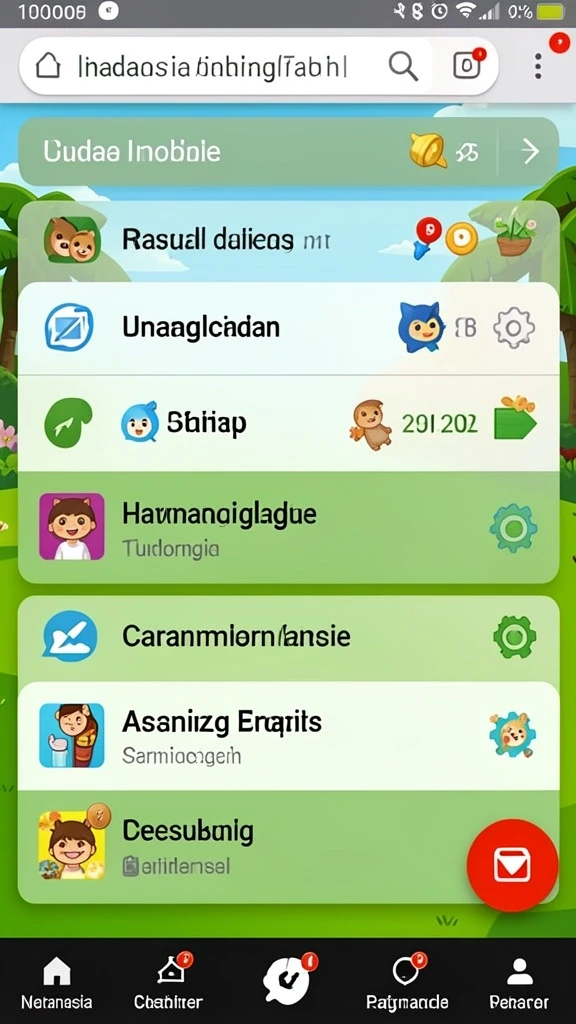 Tangkapan layar dari fitur interaksi sosial di dalam game.