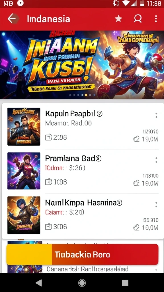 Screenshot menunjukkan tampilan antarmuka permainan yang menarik.