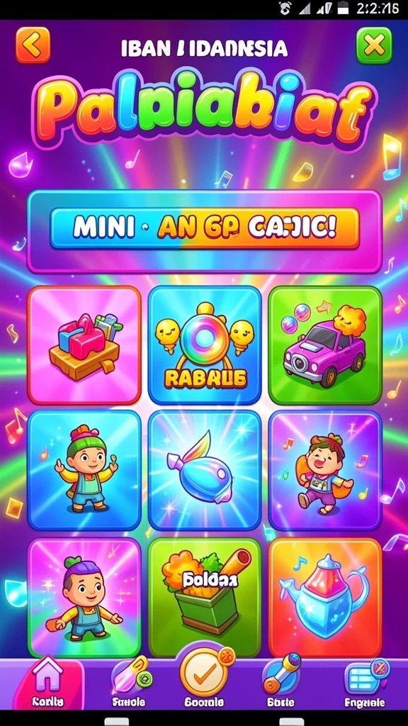 Screenshot memperlihatkan pilihan permainan kasino yang bervariasi.