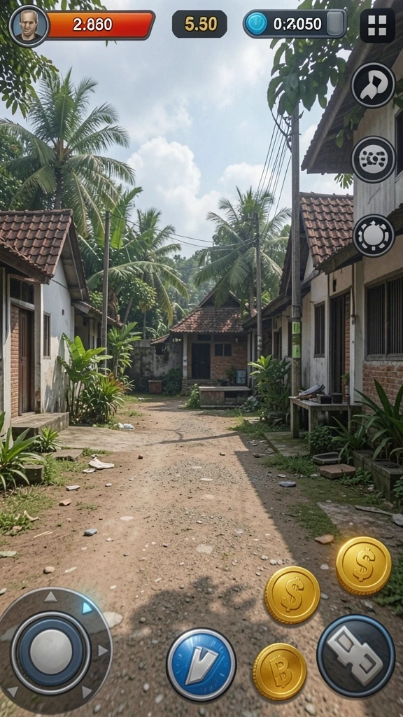 Tangkapan layar karakter utama dalam permainan.