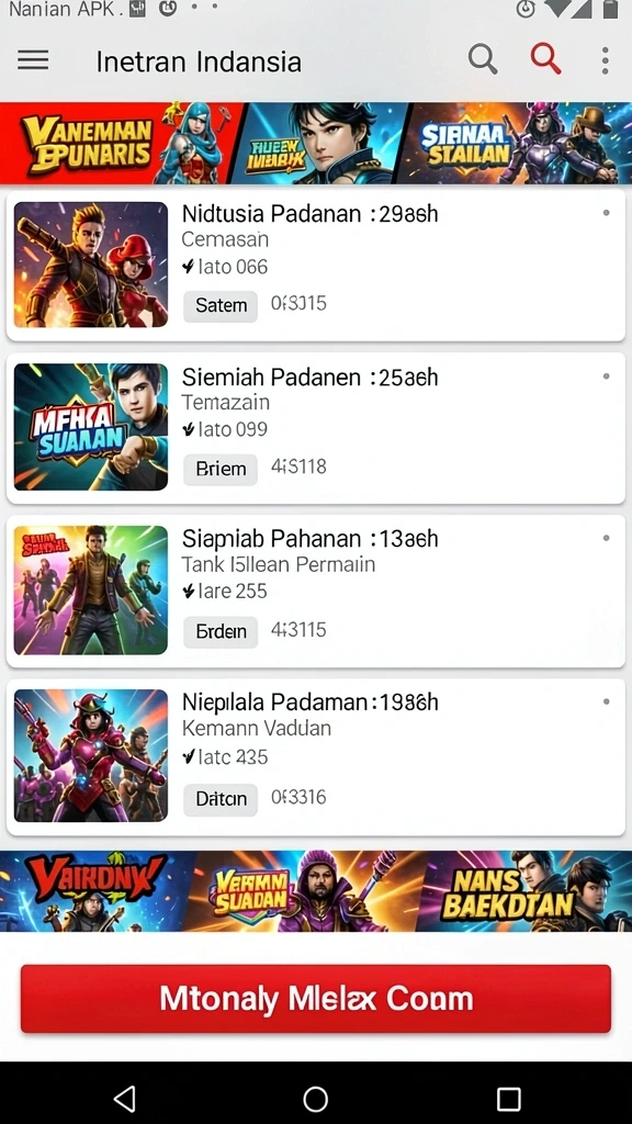Beragam permainan judi tersedia di aplikasi ini.