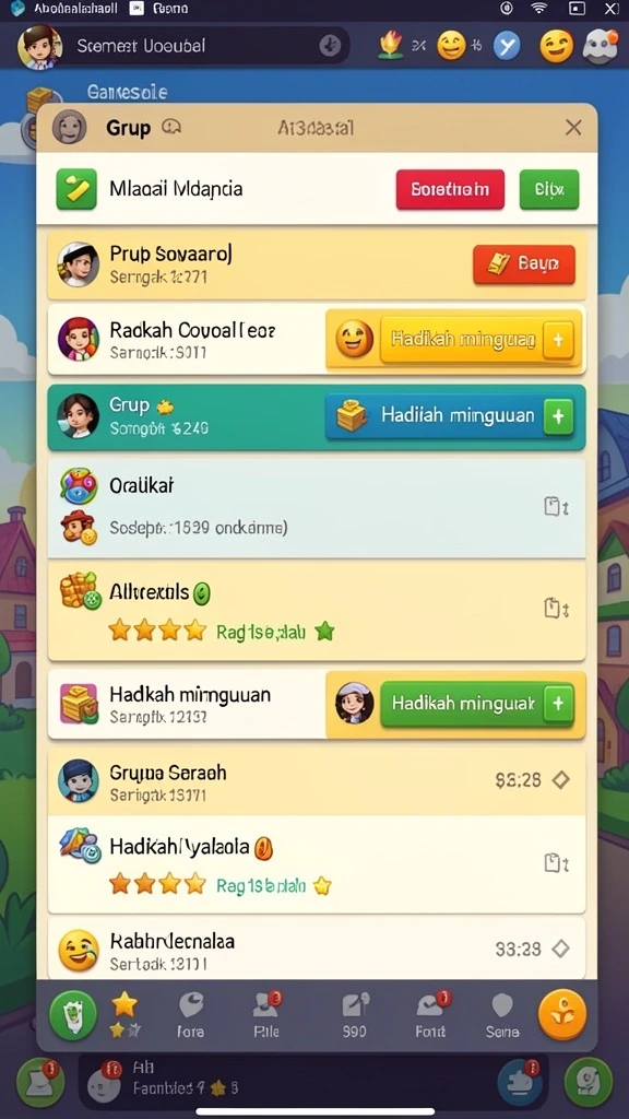 Gameplay seru dengan berbagai pilihan permainan.