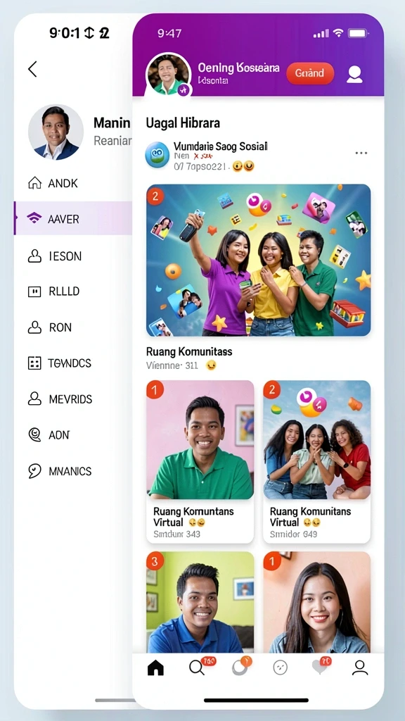 Gambar karakter utama dalam pertempuran epik.
